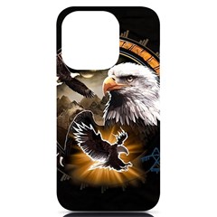 Eagle Dreamcatcher Art Bird Native American Iphone 14 Pro Black Uv Print Case by uniart180623