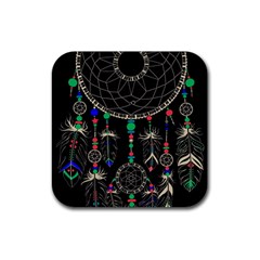 Dreamcatcher Magic Magical Rubber Coaster (square) by uniart180623