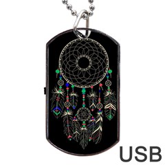 Dreamcatcher Magic Magical Dog Tag Usb Flash (one Side) by uniart180623