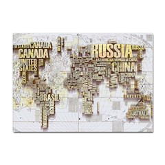 3d Typography World Map Sticker A4 (100 Pack) by uniart180623