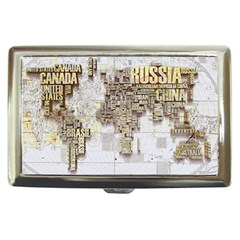 3d Typography World Map Cigarette Money Case by uniart180623