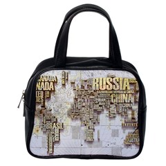 3d Typography World Map Classic Handbag (one Side) by uniart180623