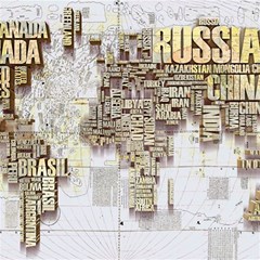 3d Typography World Map Play Mat (square) by uniart180623