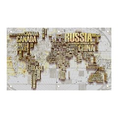 3d Typography World Map Banner And Sign 5  X 3  by uniart180623