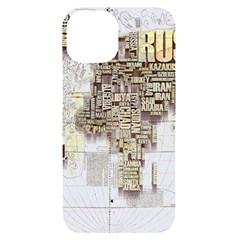 3d Typography World Map Iphone 14 Black Uv Print Case by uniart180623