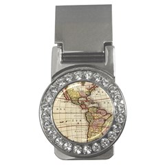 Vintage World Map Old  Globe Antique America Money Clips (cz)  by uniart180623