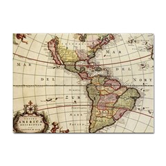 Vintage World Map Old  Globe Antique America Sticker A4 (100 Pack) by uniart180623