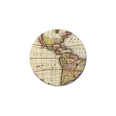 Vintage World Map Old  Globe Antique America Golf Ball Marker (10 Pack) by uniart180623