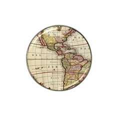 Vintage World Map Old  Globe Antique America Hat Clip Ball Marker (4 Pack) by uniart180623