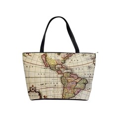 Vintage World Map Old  Globe Antique America Classic Shoulder Handbag by uniart180623