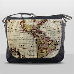 Vintage World Map Old  Globe Antique America Messenger Bag by uniart180623