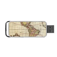 Vintage World Map Old  Globe Antique America Portable Usb Flash (two Sides) by uniart180623