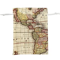 Vintage World Map Old  Globe Antique America Lightweight Drawstring Pouch (xl) by uniart180623