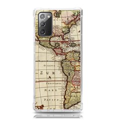 Vintage World Map Old  Globe Antique America Samsung Galaxy Note 20 Tpu Uv Case by uniart180623