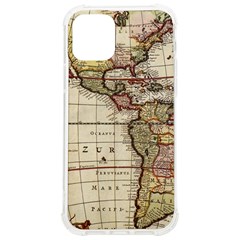 Vintage World Map Old  Globe Antique America Iphone 12/12 Pro Tpu Uv Print Case