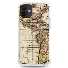 Vintage World Map Old  Globe Antique America Iphone 12 Mini Tpu Uv Print Case	 by uniart180623