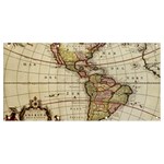 Vintage World Map Old  Globe Antique America Banner and Sign 8  x 4  Front