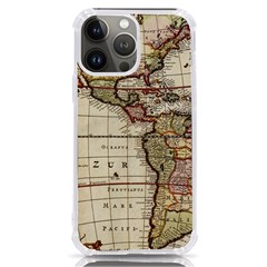 Vintage World Map Old  Globe Antique America Iphone 13 Pro Max Tpu Uv Print Case by uniart180623