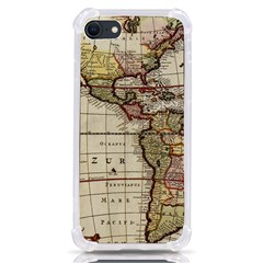 Vintage World Map Old  Globe Antique America Iphone Se by uniart180623