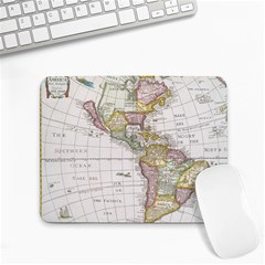 Vintage Map Of The Americas Small Mousepad by uniart180623