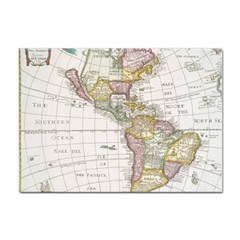 Vintage Map Of The Americas Sticker A4 (100 Pack) by uniart180623