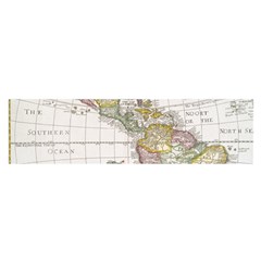 Vintage Map Of The Americas Oblong Satin Scarf (16  X 60 ) by uniart180623