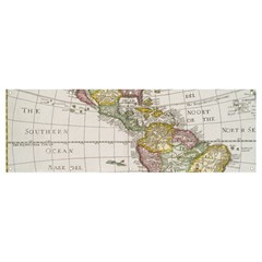 Vintage Map Of The Americas Banner And Sign 12  X 4 