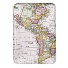 Vintage Map Of The Americas Rectangular Glass Fridge Magnet (4 Pack)