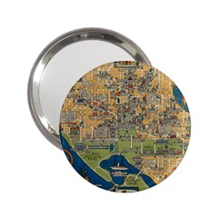 Vintatge Map Of Washington Dc 2 25  Handbag Mirrors by uniart180623