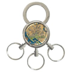 Vintatge Map Of Washington Dc 3-ring Key Chain by uniart180623