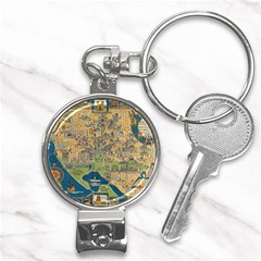 Vintatge Map Of Washington Dc Nail Clippers Key Chain by uniart180623