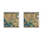 Vintatge Map Of Washington Dc Cufflinks (Square) Front(Pair)