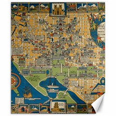 Vintatge Map Of Washington Dc Canvas 8  X 10  by uniart180623