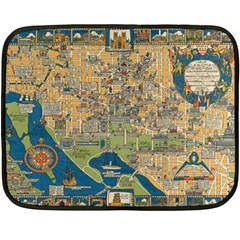 Vintatge Map Of Washington Dc Two Sides Fleece Blanket (mini) by uniart180623