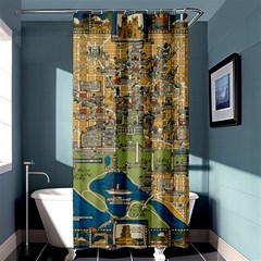 Vintatge Map Of Washington Dc Shower Curtain 36  X 72  (stall)  by uniart180623