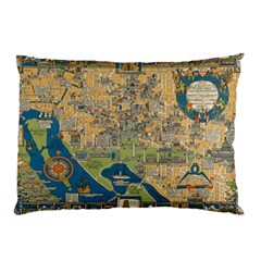 Vintatge Map Of Washington Dc Pillow Case (two Sides) by uniart180623