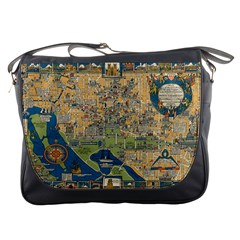 Vintatge Map Of Washington Dc Messenger Bag by uniart180623