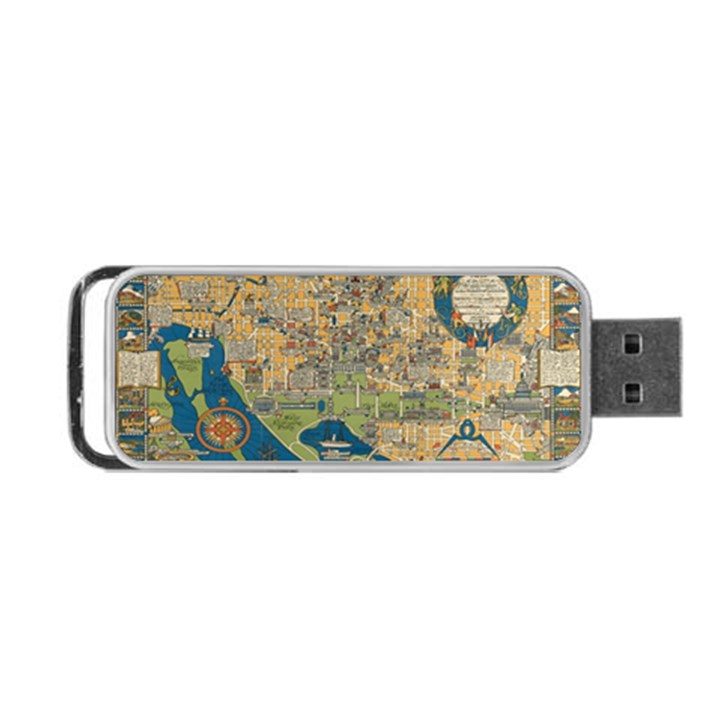 Vintatge Map Of Washington Dc Portable USB Flash (One Side)