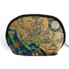 Vintatge Map Of Washington Dc Accessory Pouch (medium) by uniart180623