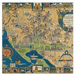 Vintatge Map Of Washington Dc Square Satin Scarf (36  x 36 ) Front