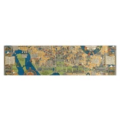 Vintatge Map Of Washington Dc Oblong Satin Scarf (16  X 60 ) by uniart180623