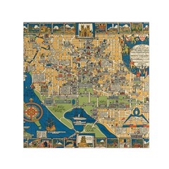 Vintatge Map Of Washington Dc Square Satin Scarf (30  X 30 ) by uniart180623