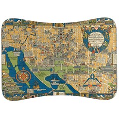 Vintatge Map Of Washington Dc Velour Seat Head Rest Cushion by uniart180623