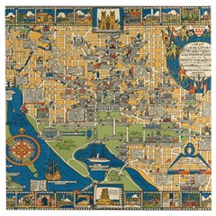 Vintatge Map Of Washington Dc Wooden Puzzle Square by uniart180623