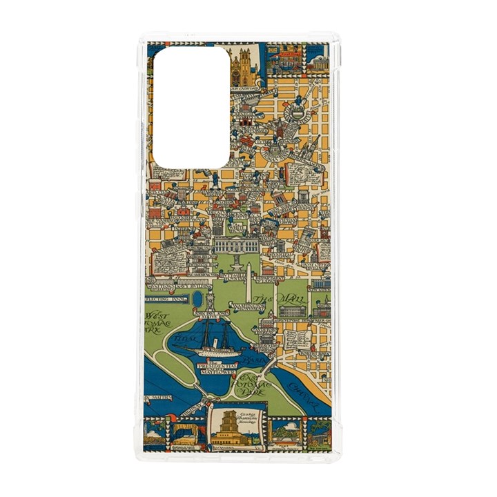 Vintatge Map Of Washington Dc Samsung Galaxy Note 20 Ultra TPU UV Case