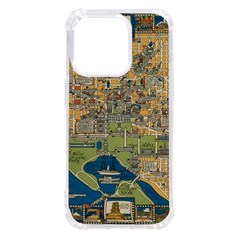 Vintatge Map Of Washington Dc Iphone 14 Pro Tpu Uv Print Case