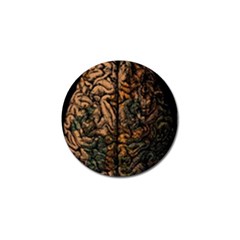 Always On My Mind Brain Map Vintage Golf Ball Marker by uniart180623