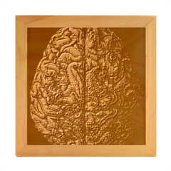 Always On My Mind Brain Map Vintage Wood Photo Frame Cube by uniart180623