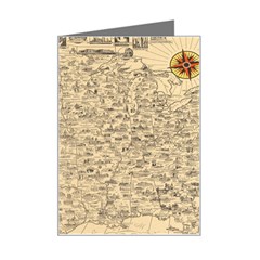 1940 Vintage Map Of The Usa Mini Greeting Card by uniart180623