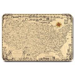 1940 Vintage Map Of The Usa Large Doormat by uniart180623